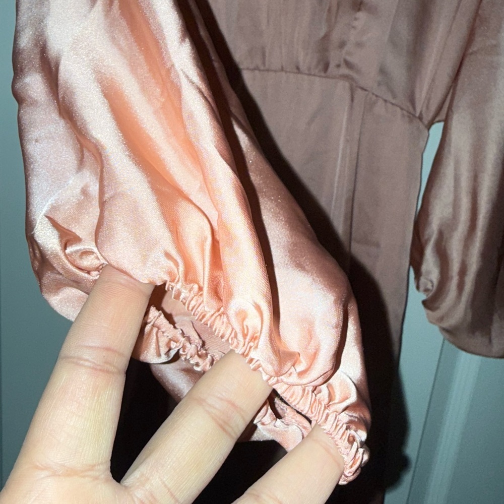 Astr Blush Satin Gown - Picture 5 of 10
